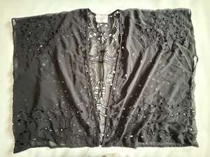 Beautiful Stories Embroidered Eyelet Kimono Cover Up Boho Festival